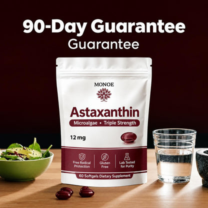 Astaxanthin 12 mg — Natural Softgels with MCT Oil