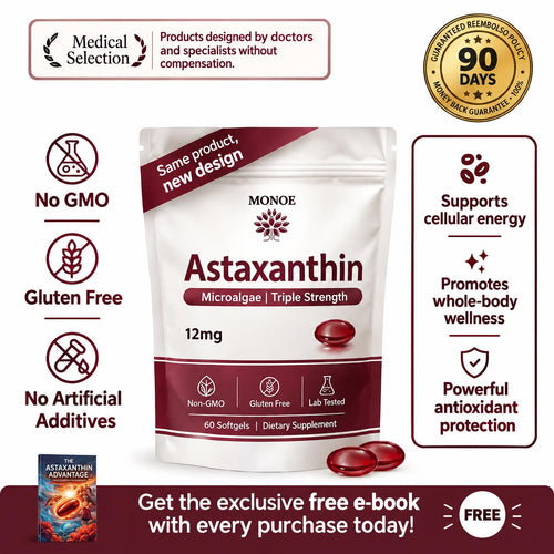 Astaxanthin 12 mg — Natural Softgels with MCT Oil