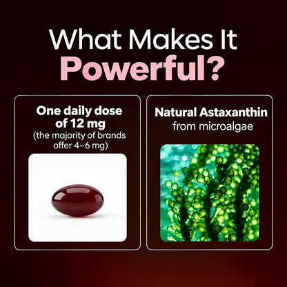 Astaxanthin 12 mg — Natural Softgels with MCT Oil